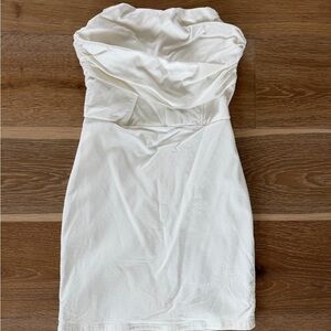 Francesca’s Mi Ami Strapless White Bridal Dress